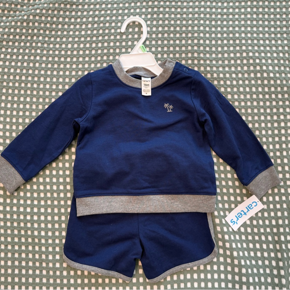 Carter's Navy and Gray Baby Outfit